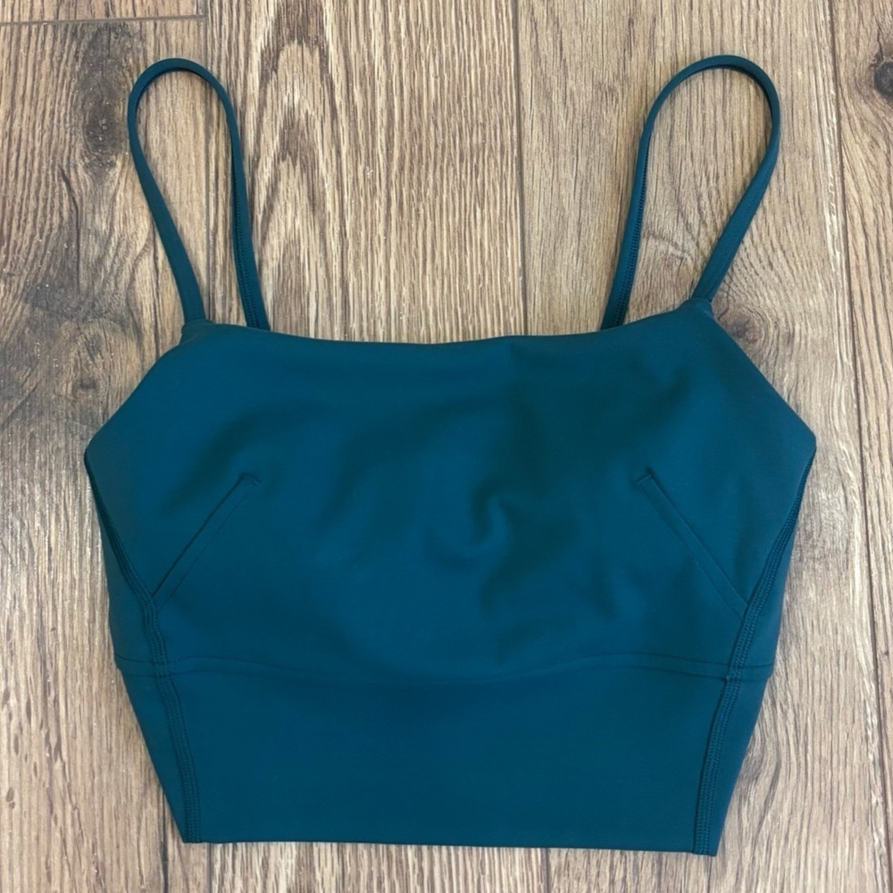 Lululemon Wunder Train Strappy Tank Top In Storm Teal Size 2